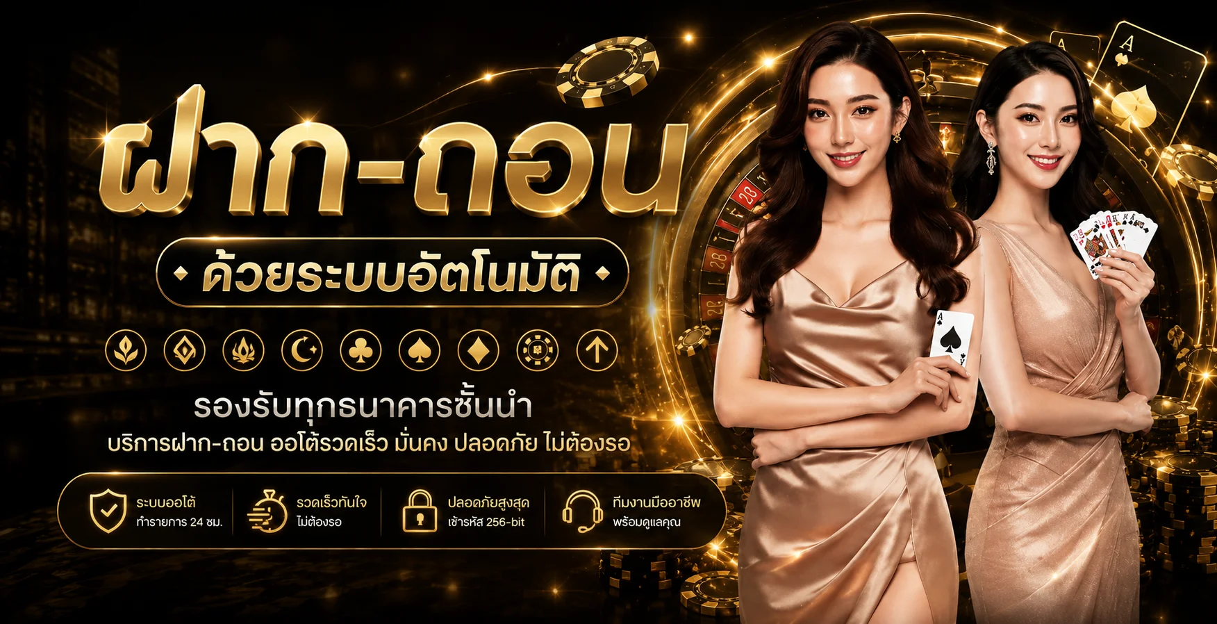 ระบบฝากถอนออโต้ MCM168 พร้อมตัวละครเกม PG Soft